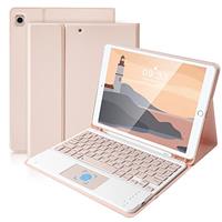SOPPY Bluetooth Keyboard Case for iPad 10.2-inch (7th/8th/9th Gen) 10.9-inch (10th Gen) 11-inch (Pro/Air), Detachable Keyboards with Built-in Pencil Slot, Rechargeable Wireless Protective Cover