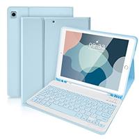 SOPPY Bluetooth Keyboard Case for iPad 10.2-inch (7th/8th/9th Gen) 10.9-inch (10th Gen) 11-inch (Pro/Air), Detachable Keyboards with Built-in Pencil Slot, Rechargeable Wireless Protective Cover