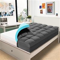 ELEMUSE Mattress Topper - Cooling Mattress Topper with Washable Pillow Top Mattress