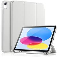 Vobafe Case for iPad (A16) 11th 10th Generation Case (Model: 2025/2022, 11/10.9 Inch), Flexible TPU Back & Trifold Stand, Protective Cover with Pencil Holder, Auto Wake/Sleep