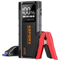 ASPERX Jump Starter Power Pack(Up to 10L Gas/8.5L Diesel), 3500A Car Battery Booster Jump Starter wi