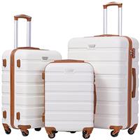 COOLIFE Suitcase Trolley Carry On Hand Cabin Luggage Hard Shell Travel Bag Lightweight with TSA Lock and Durable 4 Spinner Wheels