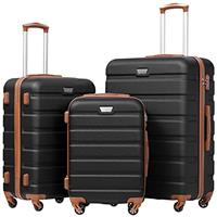 COOLIFE Suitcase Trolley Carry On Hand Cabin Luggage Hard Shell Travel Bag Lightweight with TSA Lock and Durable 4 Spinner Wheels