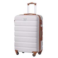 COOLIFE Suitcase Trolley Carry On Hand Cabin Luggage Hard Shell Travel Bag Lightweight with TSA Lock and Durable 4 Spinner Wheels