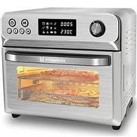 HYSapientia 24L Air Fryer Oven With Rotisserie Large XXL Digital Knob 1800W 10 in 1 airfryer Countertop Convection Mini Toaster Oven electric and grill, Stainless steel inner, Full Accessory Set