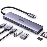 UGREEN USB C Hub, Revodok Multiport Adapter (7-in-1), USB-C to HDMI Splitter with 4K Display, 100W PD, 3x 5Gbps USB-A & C Ports, SD/TF Card Reader, Type C Dongle for MacBook, iPad and Laptops