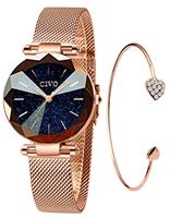 CIVO Women Watches Stainless Steel Mesh Strap Watches for Woman Girls Teenager Fashion Elegant Business Dress Analogue Quartz Wrist Watch