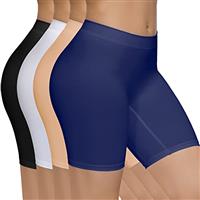 SIMIYA 4 Pack Womens Boxer Shorts Seamless Chub Rub Shorts Stretchy Anti Chafing Underwear for Under Dresses