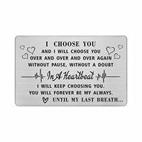 DEGASKEN Romantic Love Gifts for Husband Boyfriend Fiance, Meaningful Valentines Cards for Him Her, Wallet Card for Christmas Anniversary