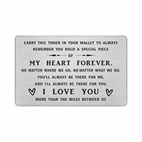DEGASKEN Romantic Love Gifts for Husband Boyfriend Fiance, Meaningful Valentines Cards for Him Her, Wallet Card for Christmas Anniversary