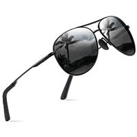 wearPro Polarised-Sunglasses-Mens-Womens-Pilot Sunglasses Unisex UV400 Protection Polarized Sun Glasses Black Sunglasses Unisex Classic Vintage Style Ultralight Shades For Driving