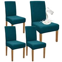 Granbest Premium Waterproof Dining Chair Covers, Stretch High Back Chair Slipcovers for Dining Room, Washable Removable Chair Protector for Banquet, Kitchen, Party, Hotel