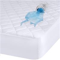 Utopia Bedding Quilted Fitted Waterproof Mattress Pad, Mattress Cover, Mattress Topper, Waterproof Mattress Protector Stretches up to 30-38 CM Deep (White)