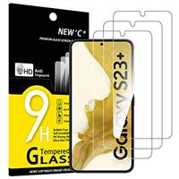 NEW'C 3 Pack Designed for Samsung Galaxy S23 Plus / S23+ Screen Protector Tempered Glass, Anti Scratch, Bubble Free, Ultra Resistant