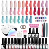 VANREESA Gel Nail Polish Set with Lamp Starter Kit