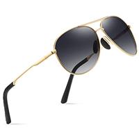 wearPro Polarised Sunglasses - Unisex Pilot Sunglasses UV400 Protection Polarized Sun Glasses Black Classic Vintage Style Ultralight Shades For Driving