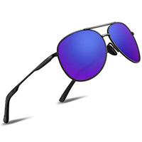 wearPro Polarised Sunglasses - Unisex Pilot Sunglasses UV400 Protection Polarized Sun Glasses Black Classic Vintage Style Ultralight Shades For Driving