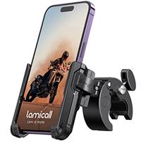 Lamicall Motorcycle Phone Holder for Filming - 1s Quick Release Universal Motorbike Phone Mount, Phone Holder Bike for iPhone 16 15 14 13 12 11 Pro Max Plus Mini, Xs, Samsung S24 Ultra, All Phones