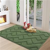 Biscpro Door Mat DoorMat Indoor Washable,Doormat Indoor Dirt Trapper Non-slip,Absorbent Inside Entrance Rug Mat for Entryway,Patio,Garden,Laundry Room,Pets