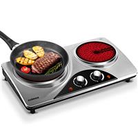 CUSIMAX Electric Hobs, Electric Hot Plates for Cooking, Portable Electric Hob