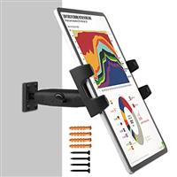 Tablet Wall Mount Ipad Holder with Long Arm 360 Adjustable Compatible with 4~15inch Tablet and Cellp