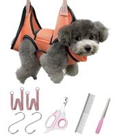 Kkiimatt 2024 New Edition Dog Grooming Hammock,Pet Grooming Hammock Harness,Dog Nail Trimming Hammock with Nail Clippers/File, Dog Grooming Sling with Wide Strap Sewed