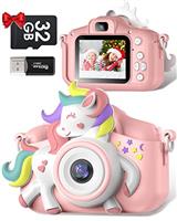 Kids Camera, Gofunly Kids Camera for Girls, 1080P HD 2.0 Inch Screen Kids Digital Camera with 32GB Card, Birthday Christmas Kids Toys Gifts Selfie Childrens Camera for Kids Age 3-12 Years Old Girls