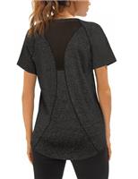 Wayleb Women's Sports T-Shirt Short Sleeve Wrinkle Resistant Quick Dry Top Tops