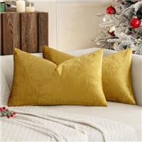 MIULEE Velvet Cushion Covers Soft Decorative Square Throw Pillow Case Pillowcases for Livingroom Sofa Bedroom with Invisible Zipper