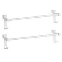 EMKE 700mm to 1200mm Adjustable Telescopic Length Bar Support Bar Stainless Steel Chrome Round Shape for Wet Room Shower Screen Walk in Shower Enclosure, Fits Thickness 8-10mm Glass