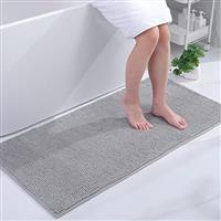 smiry Non Slip Chenille Bath Mat, Extra Soft Bathroom Mat, Super Absorbent Fluffy Bath Mats for Bathroom, Machine-Washable Quick Dry Bath Rug Foot Mat