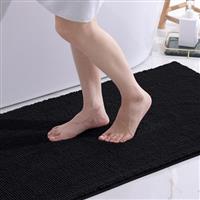 smiry Non Slip Chenille Bath Mat, Extra Soft Bathroom Mat, Super Absorbent Fluffy Bath Mats for Bathroom, Machine-Washable Quick Dry Bath Rug Foot Mat