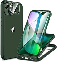 CENHUFO Compatible with iPhone 13 Case Built-in Glass Screen Protector with Camera Lens Protector, 360Full Body Heavy Duty Protective Phone Case for iPhone 13 Case Shockproof