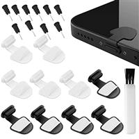 CKANDAY 10 Pairs Dust Plugs Set Compatible with Micro USB, T