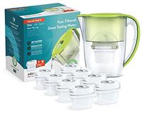 Aqua Optima Liscia Water Filter Jug & 3 x 30 Day Evolve+ Filter Cartridges, 2.5 Litre Capacity, for Reduction of Microplastics, Chlorine