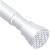 AIZESI Tension Rod 70-130cm Extendable Curtain Poles Shower Curtain Rod, No Drill Curtain Rods Spring Loaded Curtain Rod, Tension Rods for Curtains, Bathroom, Kitchen 1PCS White.