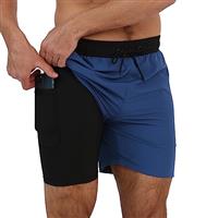 Arcweg Men's Swim Trunks Mens Swimming Shorts with Compression Liner Quick Dry Stretchy 2 in 1 Board Shorts with Zipper Pockets