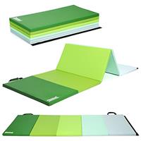 PhysKcal 5-Panel Folding Gymnastics Tumbling Mat with Carrying Handles 195 x 75 x 2.8, Thick Exercise Mat, Foldable Tumbling Mat for Kids, Padding for MMA, Gymnastics, Activity Play and Home Gym