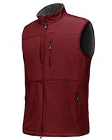 33,000ft Mens Softshell Gilet Activewear Vests Windproof Fleece Lined Outerwear Zipped Pockets Sleeveless Softshell Jacket for Leisure, Golf, Travelling