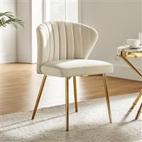 FABRICATION HAUS Velvet Dining Chair Modern Vanity Chair Kitchen Accent Occasional Chair with Metal Legs for Dining Room Living Room