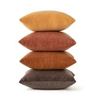 MIULEE Set of 4 Velvet Soft Decorative Square Throw Pillow Case Cushion Covers Luxury Pillowcases for Livingroom Sofa Bedroom with Invisible Zipper