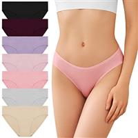 SIMIYA Womens Bikini Briefs, Cotton Knickers Low Rise Hipster Panties Soft Stretchy Female Underwear