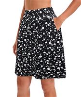 Jhsnjnr Women's Golf Skorts with Pockets Knee Length Elasticated Waist Active Athletic Tennis Skirt