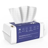 Ourmed Life Face Clean Towels,Disposable Biodegradable Facial Wash Cloth for Sensitive Skin, Lint- free Facial Tissue for Cleansing, Skincare and Makeup Remover, Dry Wipes