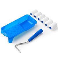 Mister Rui Foam Paint Roller Set, High Density Foam Paint Roller for Flat Surfaces and Brings Smooth Finishes, for Painting and Renovating of House and Furniture