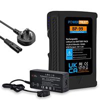 PowerTrust 6700mAh 99Wh V-Mount/V-Lock Battery and D-Tap Ada