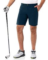 33,000ft Men's Golf Shorts 9" Dry Fit Stretch Golf Short UPF 50+ Lightweight Flat Front 4-Way Stretch Bermuda Shorts Breathable Shorts with 4 Pockets and Tee Holders
