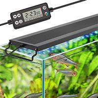 hygger Aquarium Light, Auto On Off LED Aquarium Light, Full Spectrum Fish Tank Light with LCD Monito