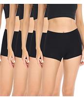 wirarpa Women's Boyshort Panties Ladies Safety Boxer Briefs Anti Chafing Cotton Underwear with Cotton Crotch 4 Pack