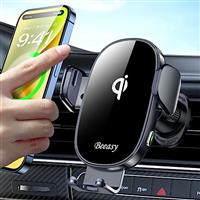 Beeasy Wireless Car Charger with 15W Fast Charging Upgraded Vent Mount - Auto Clamp Car Wireless Charger Phone Mount Holder for iPhone 12 13 14 Pro Max 11 XS/XR, Samsung S23 S22 S21 Ultra etc